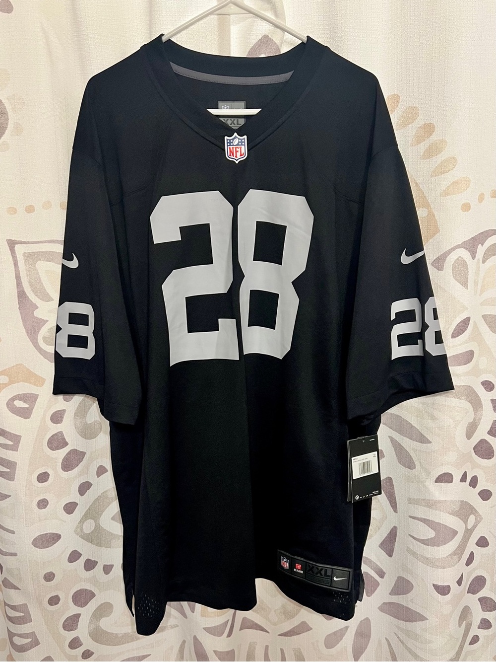 NFL Black #28 Men’s Football Jersey
